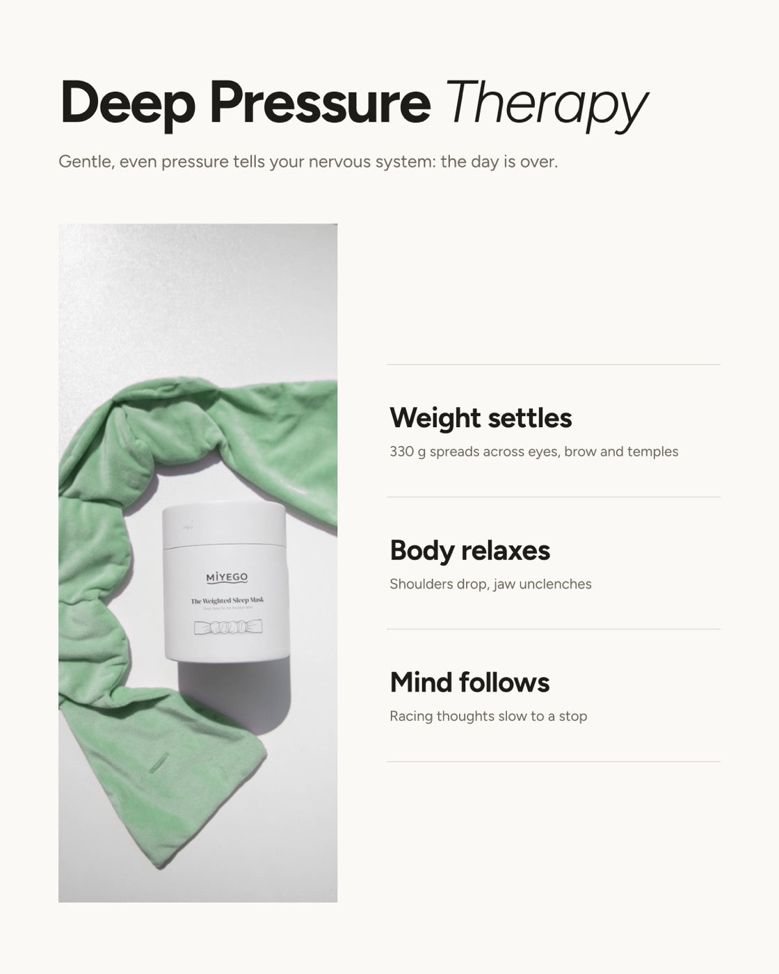 Deep pressure therapy